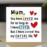 Card For Mum With Kraft Envelope Mummy Birthday Card From Son