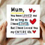 Card For Mum With Kraft Envelope Mummy Birthday Card From Son