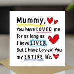 Card For Mummy With Kraft Envelope Mummy Birthday Card From Son