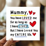 Card For Mummy With Kraft Envelope Mummy Birthday Card From Son
