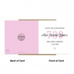 Personalised 2nd Wedding Anniversary Card For Husband Wife