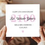Personalised 6th Wedding Anniversary Card For Husband Wife