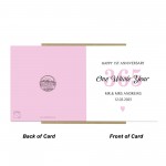 Personalised 1st Wedding Anniversary Card For Husband Wife