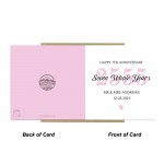 Personalised 7th Wedding Anniversary Card For Husband Wife