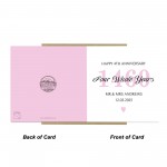 Personalised 4th Wedding Anniversary Card For Husband Wife
