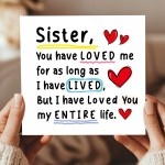 Birthday Card For Sister With Kraft Envelope Thank You Card