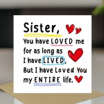 Birthday Card For Sister With Kraft Envelope Thank You Card
