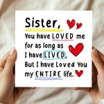 Birthday Card For Sister With Kraft Envelope Thank You Card