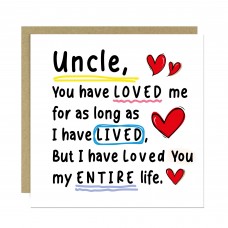 Birthday Card For Uncle With Kraft Envelope Uncle Card