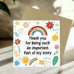 Teacher Thank You Card End of School Term Appreciation Card