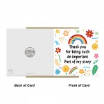 Teacher Thank You Card End of School Term Appreciation Card