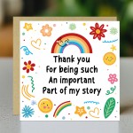 Teacher Thank You Card End of School Term Appreciation Card