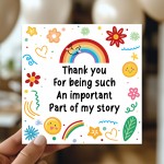 Teacher Thank You Card End of School Term Appreciation Card