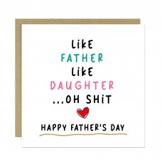 Funny Fathers Day Card For Dad From Daughter With Kraft Envelope