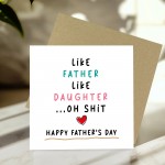 Funny Fathers Day Card For Dad From Daughter With Kraft Envelope