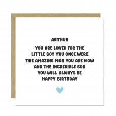 Personalised Son Birthday Card With Any Name Incredible Son Card