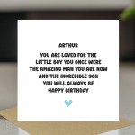 Personalised Son Birthday Card With Any Name Incredible Son Card