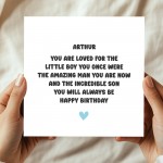 Personalised Son Birthday Card With Any Name Incredible Son Card