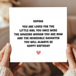 Personalised Daughter Birthday Card With Any Name Card From Mum