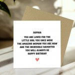 Personalised Daughter Birthday Card With Any Name Card From Mum