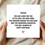 Personalised Daughter Birthday Card With Any Name Card From Mum