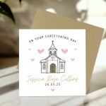 Personalised Christening Card For Goddaughter Daughter Niece