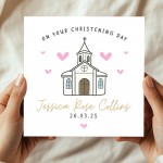 Personalised Christening Card For Goddaughter Daughter Niece