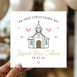Personalised Christening Card For Goddaughter Daughter Niece