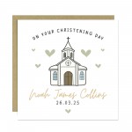 Personalised Christening Card For Godson Son Grandson Nephew
