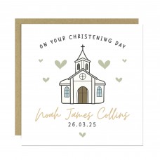 Personalised Christening Card For Godson Son Grandson Nephew