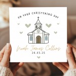 Personalised Christening Card For Godson Son Grandson Nephew
