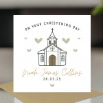 Personalised Christening Card For Godson Son Grandson Nephew