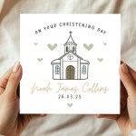 Personalised Christening Card For Godson Son Grandson Nephew