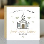Personalised Christening Card For Godson Son Grandson Nephew