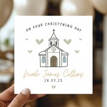 Personalised Christening Card For Godson Son Grandson Nephew