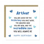 Son Birthday Card Personalised With Any Name Incredible Son Card