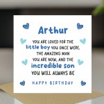 Son Birthday Card Personalised With Any Name Incredible Son Card