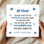 Son Birthday Card Personalised With Any Name Incredible Son Card