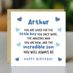 Son Birthday Card Personalised With Any Name Incredible Son Card