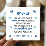 Son Birthday Card Personalised With Any Name Incredible Son Card