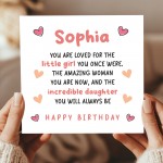 Daughter Birthday Card Personalised With Any Name Card From Mum