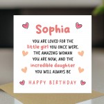 Daughter Birthday Card Personalised With Any Name Card From Mum