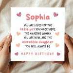 Daughter Birthday Card Personalised With Any Name Card From Mum