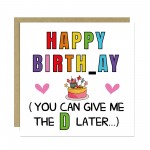 Funny Birthday Card For Husband Boyfriend Rude Happy Birthday