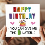 Funny Birthday Card For Husband Boyfriend Rude Happy Birthday