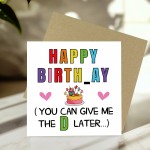 Funny Birthday Card For Husband Boyfriend Rude Happy Birthday