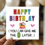 Funny Birthday Card For Husband Boyfriend Rude Happy Birthday