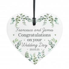 Personalised Wedding Day Gift For Bride Groom Hanging Acrylic