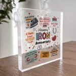 6th Anniversary Gift For Iron Anniversary Gifts For Husband Wife