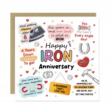 Happy Iron Anniversary Card For Husband Wife Card
